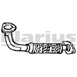 Труба приймальна (штани) глушника, передня Mazda 323 100 5 (BA) (Мазда 323)