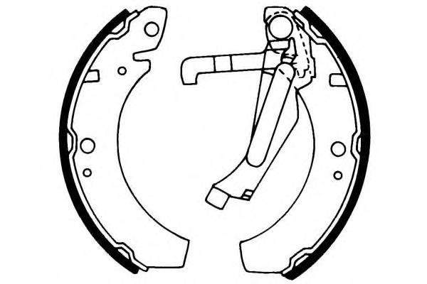Колодки гальмові задні, барабанні S143 Simer