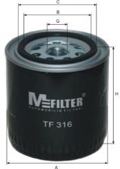 Фільтр масляний Mfilter TF316