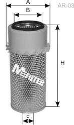 Елемент повітряного фільтра Mfilter A863 ціна, від 10.84 USD