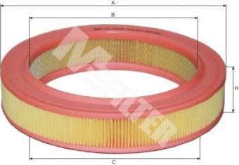 Елемент повітряного фільтра Mfilter A127 ціна, від 3.99 USD