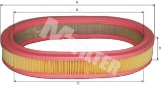 Елемент повітряного фільтра Mfilter A126 ціна, від 4.15 USD