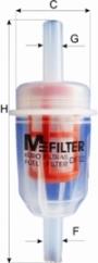 Фільтр тонкого очищення палива Mfilter DF12 ціна, від 1.69 USD