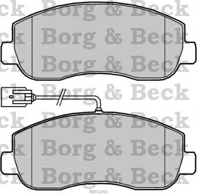 Купити BBP2266 Borg&beck Колодки гальмівні передні, дискові