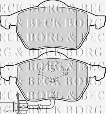 BBP1766 Borg&beck колодки гальмівні передні, дискові