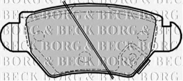 BBP1687 Borg&beck колодки гальмові задні, дискові
