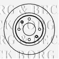 Диск гальмівний передній BBD4245 Borg&beck