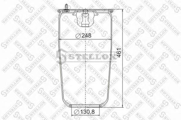 Пневмоподушка задня Blacktech RML75824