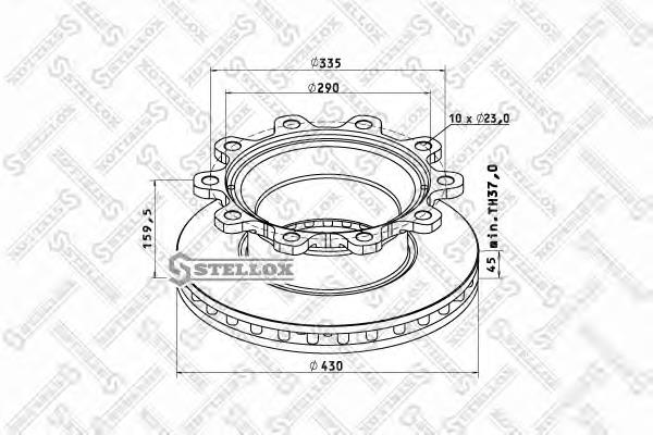 Задні дискові гальма Stellox 8500809SX ціна, від 131.04 USD