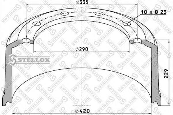 Барабан гальмівний задній 8500039SX Stellox