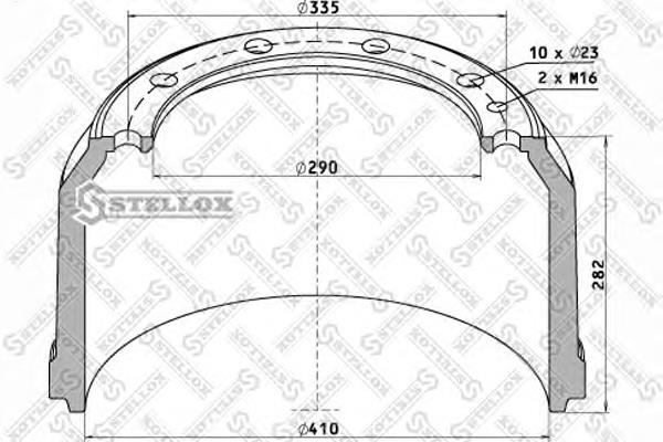 8500034SX Stellox Барабан гальмівний задній