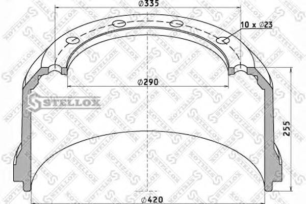 Барабан гальмівний задній 8500051SX Stellox