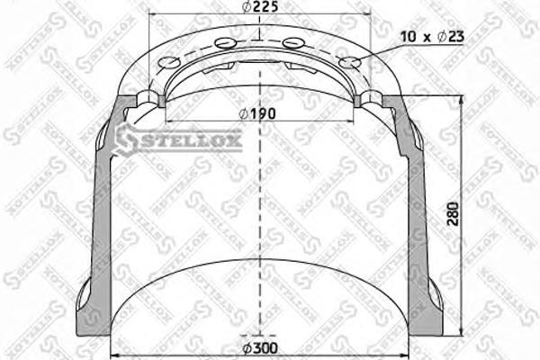 Барабан гальмівний задній 8500004SX Stellox