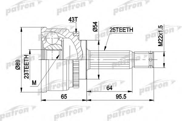 ШРУС зовнішній передній PCV1491 Patron