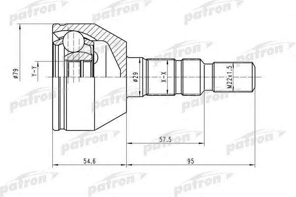 ШРУС зовнішній передній PCV1504 Patron