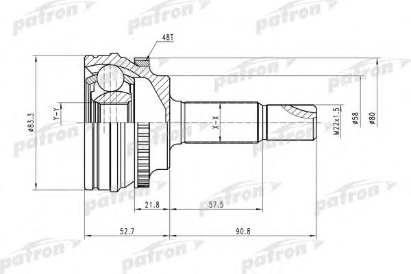 ШРУС зовнішній передній PCV1450 Patron