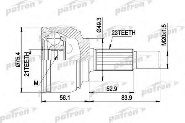 ШРУС зовнішній передній PCV1442 Patron