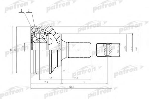 ШРУС зовнішній передній PCV1469 Patron