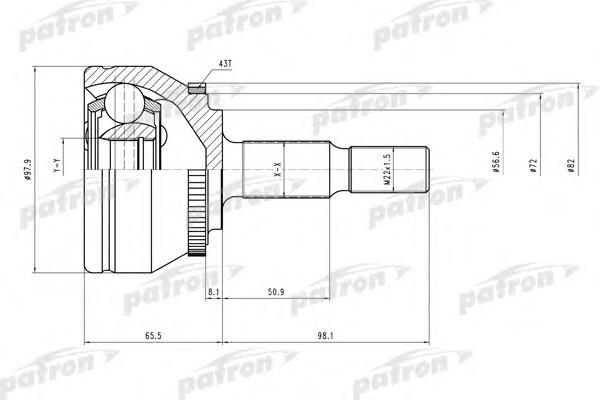 ШРУС зовнішній передній PCV1642 Patron