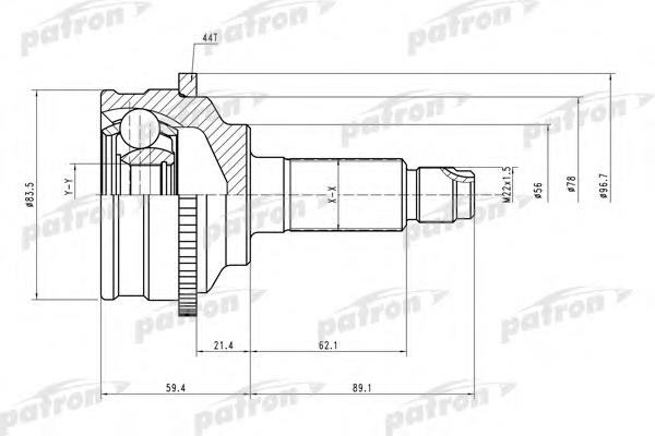 ШРУС зовнішній передній PCV2072 Patron