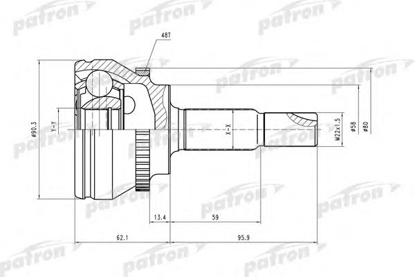 ШРУС зовнішній передній PCV1544 Patron