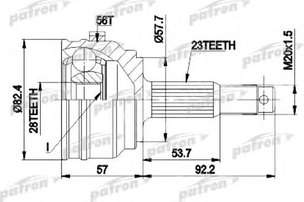 ШРУС зовнішній передній 326807 Chrysler