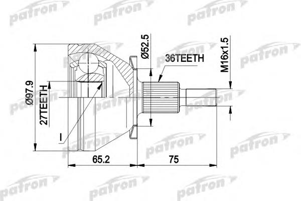 ШРУС зовнішній передній PCV1428 Patron