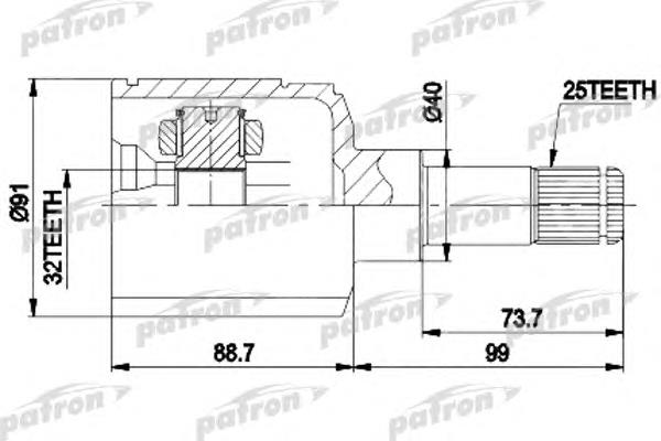 PCV9538 Patron ШРКШ внутрішній, передній