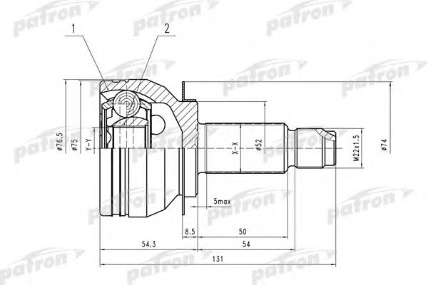 ШРУС зовнішній передній PCV4042 Patron