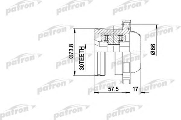 ШРУС внутрішній, передній PCV5002 Patron