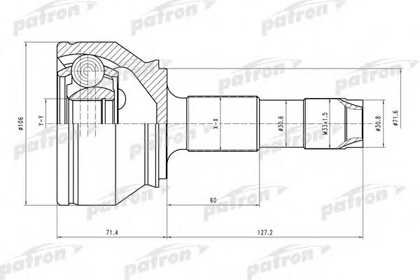 ШРУС зовнішній передній PCV4598 Patron