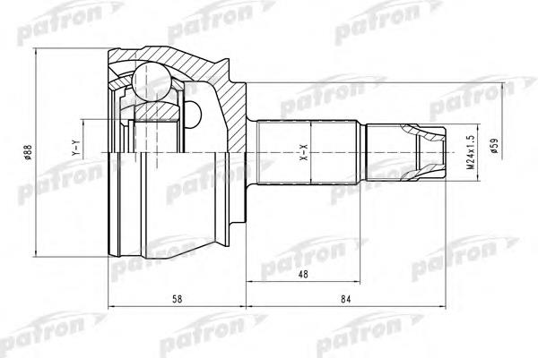 ШРУС зовнішній передній PCV1245 Patron