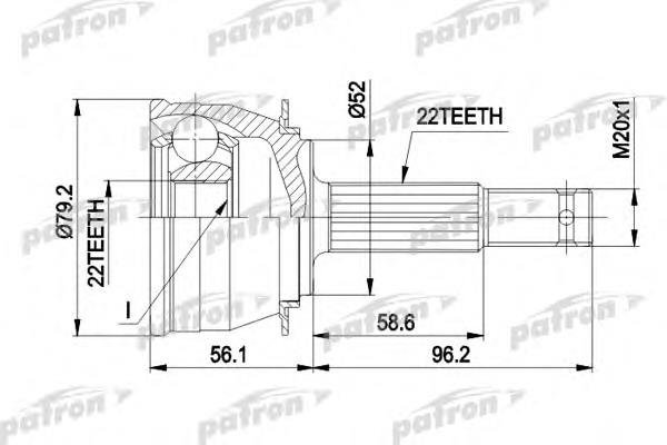 ШРУС зовнішній передній PCV1234 Patron