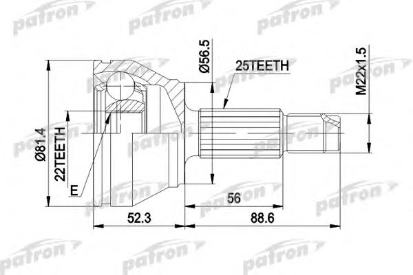 ШРУС зовнішній передній PCV1192 Patron