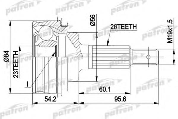 ШРУС зовнішній передній PCV1030 Patron