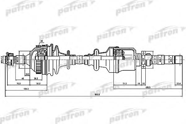 Привід правий Peugeot/Citroen 3273W9