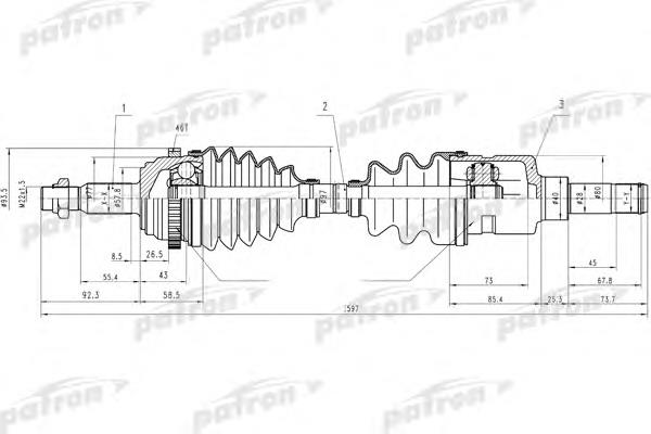 Піввісь передня ліва Chrysler 4668919AA