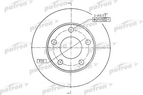 Диск гальмівний задній PBD2666 Patron