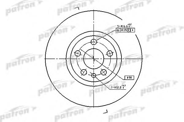 Диск гальмівний передній PBD2716 Patron