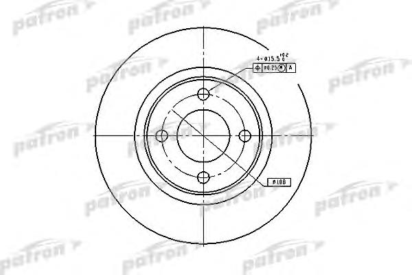 Диск гальмівний передній PBD2601 Patron