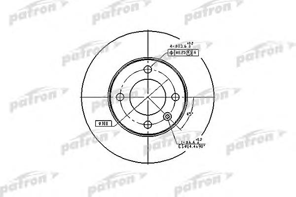 PBD1518 Patron Гальмо дискове переднє