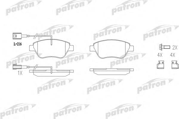 Гальмівні колодки Patron PBP1466 ціна, від 18.43 USD