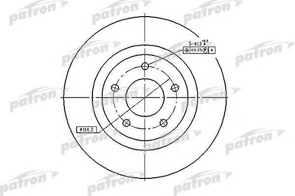 Диск гальмівний передній PBD7006 Patron