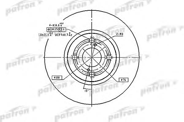 Диск гальмівний передній PBD9559 Patron