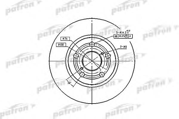 Диск гальмівний передній PBD2742 Patron