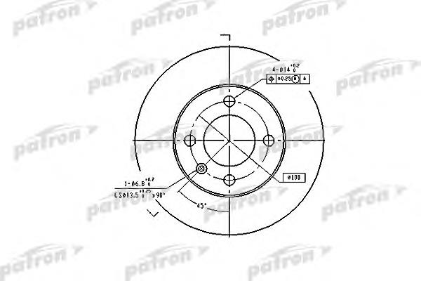 Диск гальмівний передній PBD2780 Patron