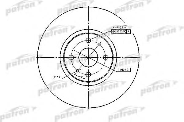 Диск гальмівний передній PBD4158 Patron