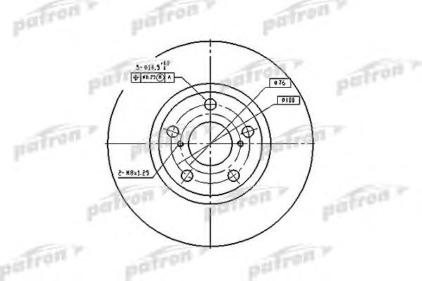 Диск гальмівний передній PBD4046 Patron