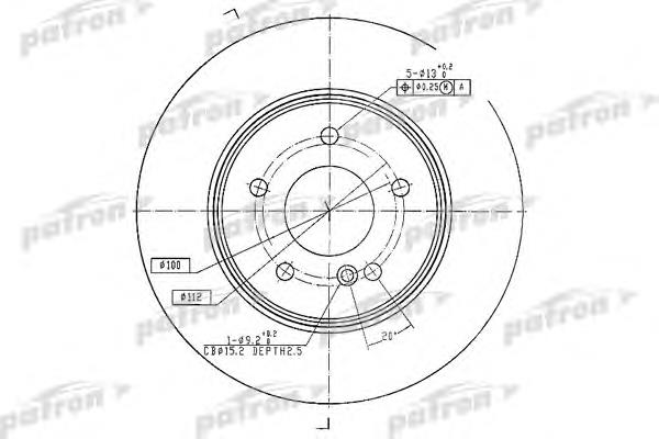 Диск гальмівний задній PBD4134 Patron