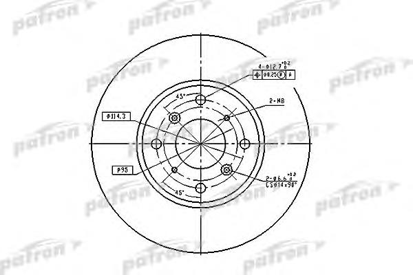 Диск гальмівний передній PBD4151 Patron